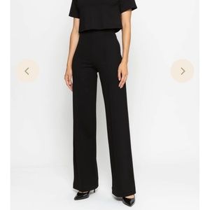 NEW Ripley Rader Black Ponte Knit Straight Leg Pant (L size 4)
